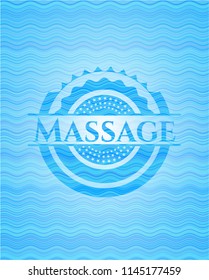 Massage warer style emblem.