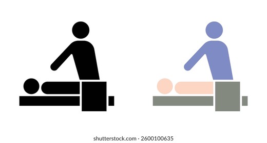 Massage web vector icons set
