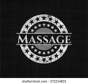 Massage written with chalkboard texture