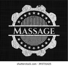 Massage written with chalkboard texture