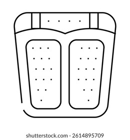 massager for feet line icon vector. massager for feet sign. isolated contour symbol black illustration