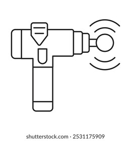 Vector del icono del masajeador en el fondo blanco