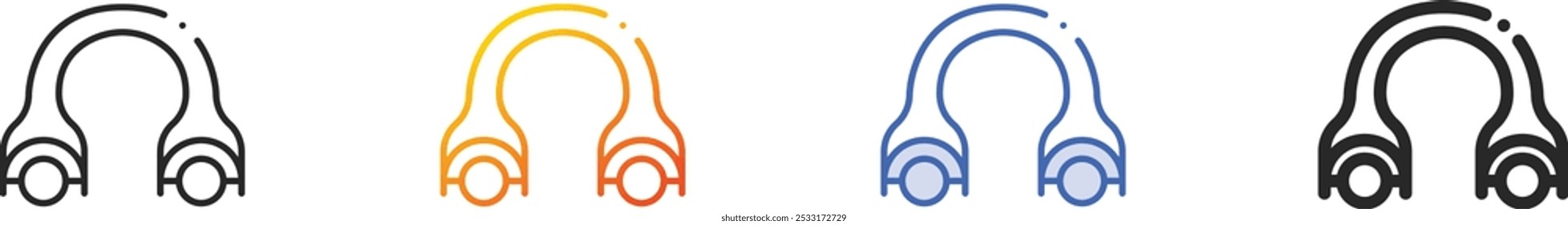 massager icon.Thin Linear, Farbverlauf, blauer Strich und kräftiges Style-Design einzeln auf weißem Hintergrund