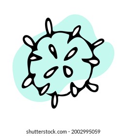 massager simple hand-drawn vector graphic. Anti-cellulite treatments, skin and body care, spa, cosmetology.