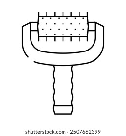 massager tool line icon vector. massager tool sign. isolated contour symbol black illustration
