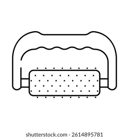 massager tool line icon vector. massager tool sign. isolated contour symbol black illustration