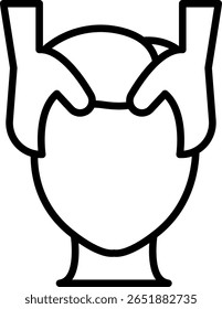 Design de ícone de linha de vetor do massager