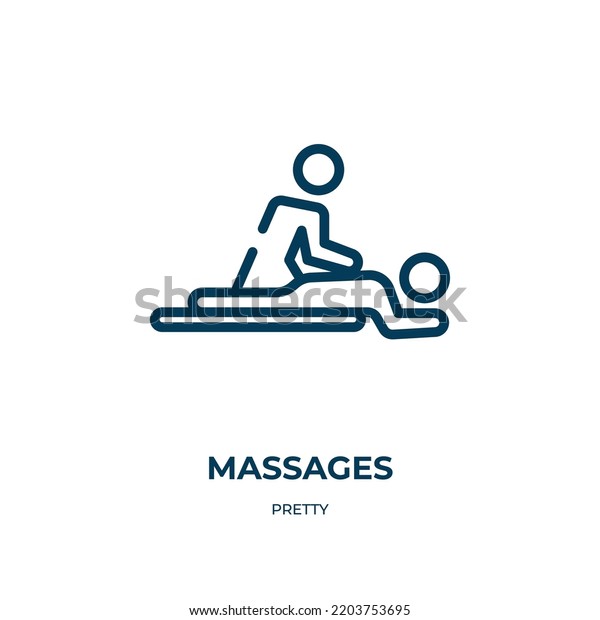 Massages Icon Linear Vector Illustration Pretty Stock Vector (Royalty ...