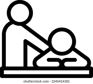 massageVector illustration on a transparent background. Premium quality symmbols. Thin line vector icons for concept and graphic design.