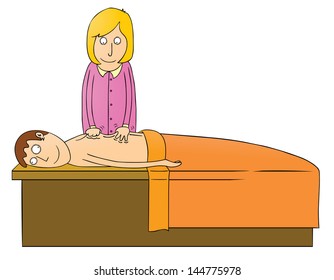 massaging girl