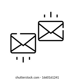 Massaging line icon, concept sign, outline vector illustration, linear symbol.