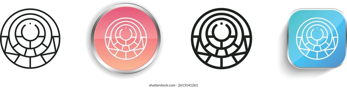 massai icon. Thin Linear, Regular and Button Style Design Isolated On White Background