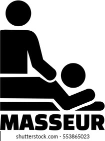 Masseur with icon