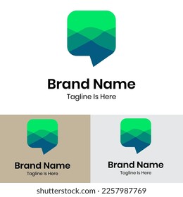 
 Massif wave dialogue logo design

