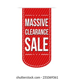 Massive clearance sale banner design over a white background, vector illustration