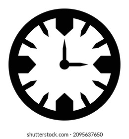 Ein riesiges Uhrsymbol. Ein Vektorsymbol zum Ausdrucken von Zeit.