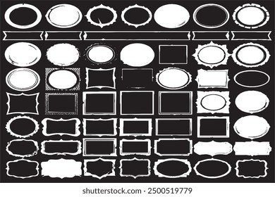 Massive Collection of Grunge Post Stamps, Circles, Banners, Insignias, Logos, Icons, Labels, and Badges - Vector Distress Textures and Blank Shapes