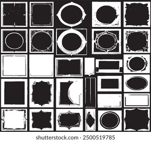 Massive Collection of Grunge Post Stamps, Circles, Banners, Insignias, Logos, Icons, Labels, and Badges - Vector Distress Textures and Blank Shapes