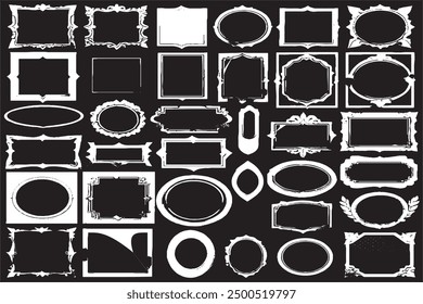 Massive Collection of Grunge Post Stamps, Circles, Banners, Insignias, Logos, Icons, Labels, and Badges - Vector Distress Textures and Blank Shapes