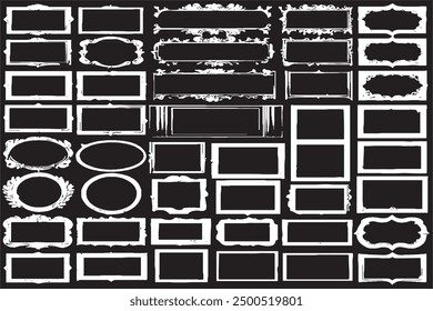 Massive Collection of Grunge Post Stamps, Circles, Banners, Insignias, Logos, Icons, Labels, and Badges - Vector Distress Textures and Blank Shapes