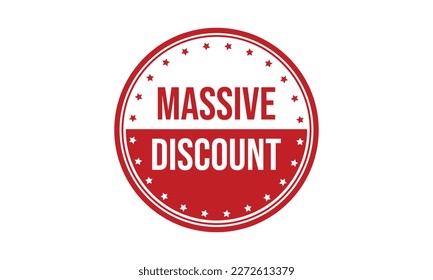 Massive Discount Rubber Stamp Seal Vector