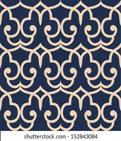 massive pattern with curls
 on a contrasting background