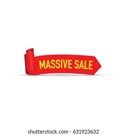 massive red sale sign
