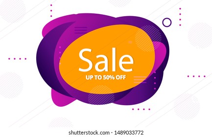 Massive sale bubble pattern banner