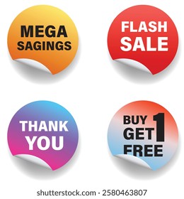 Massive savings speech bubble, sticker tags. Get free, Flash sale stickers. Massive savings tag. Special offer price sign. Advertising discounts symbol.