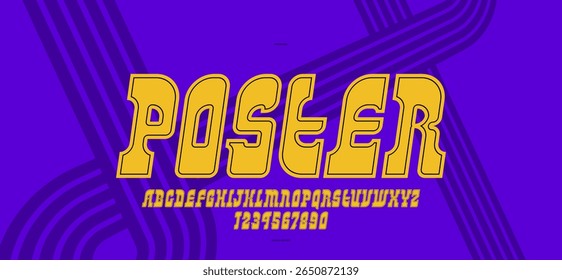 Massive serif italic font in American style, wild west saloon and western vector typography for logo creation, bold typeface in vintage America style, display font for posters and headlines.