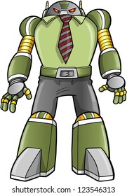 Massive Warrior Robot Cyborg Soldier Vector