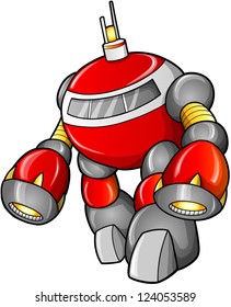 Robô Guerreiro Massivo Cyborg Soldier Vetor