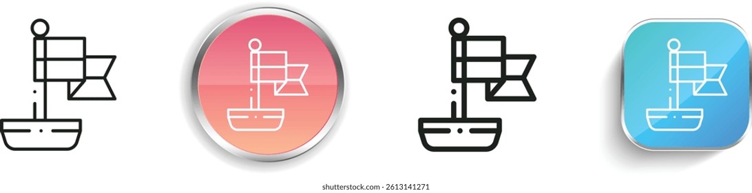 mast icon. Thin Linear, Regular and Button Style Design Isolated On White Background