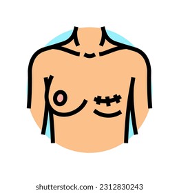 mastectomy surgery surgery color icon vector. mastectomy surgery surgery sign. isolated symbol illustration