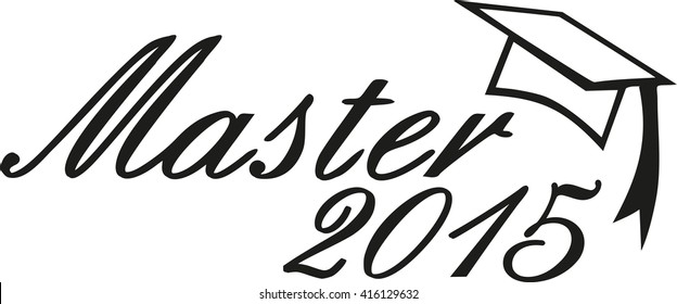 Master 2015 graduation hat
