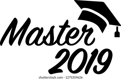 Master 2019 with mortarboard