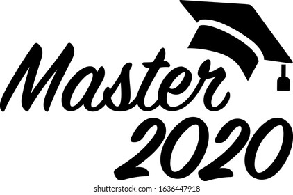 Master 2020 with mortarboard university