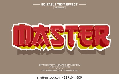 Master 3D editable text effect template