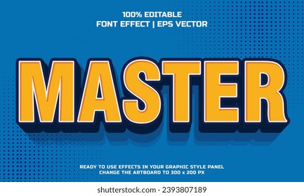 Master 3d editable vector text style effect