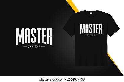 Master Back tshirt design for tshirt printing, clothing fashion, Poster, Wall art. Tiger pattern vector illustration art for tshirt.