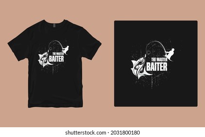 the master baiter t shirt design t-shirt design. Vector print, typography, poster. Global swatches.