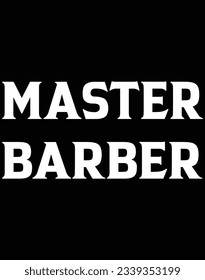 Master barber EPS file for cutting machine. You can edit and print this vector art with EPS editor.