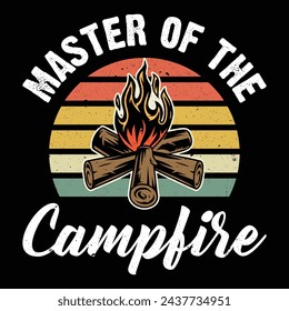 Master Of The Campfire, Camping Design, Campfire T-shirt Design, Sign Making, Card Making, Scrapbooking, Vinyl Decals and Many More