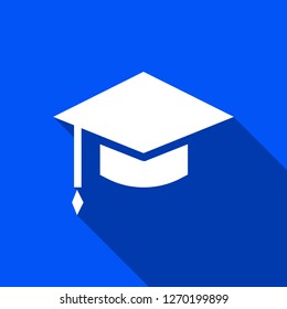 Master cap icon with shadow , sign design