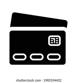 Tarjeta maestra, débito, icono de tarjeta de crédito. Gráficos vectoriales negros.