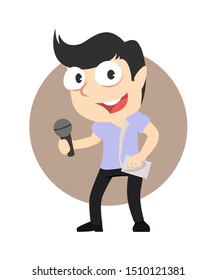 master of ceremony vector illustration design