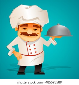 Master Chef. Cook. Character. Beautiful cartoon style. Stock vector illustration Master Chef. Cook. Character. 