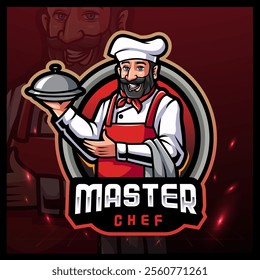 Master chef esport mascot logo design