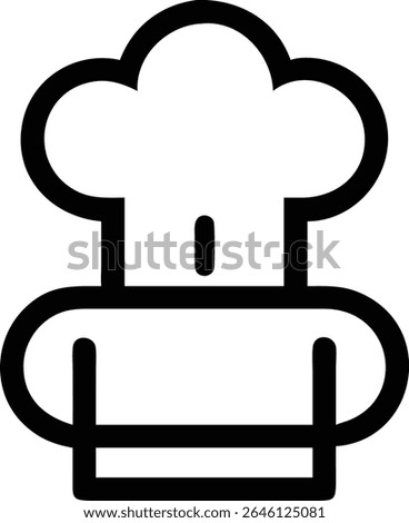 master chef with face vector art logo 