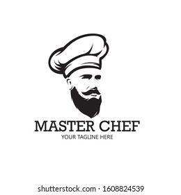 master chef food logo vector illustration
